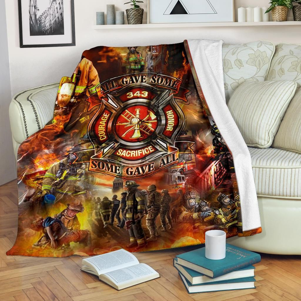 True Hero Firefighter Man Throw Blanket