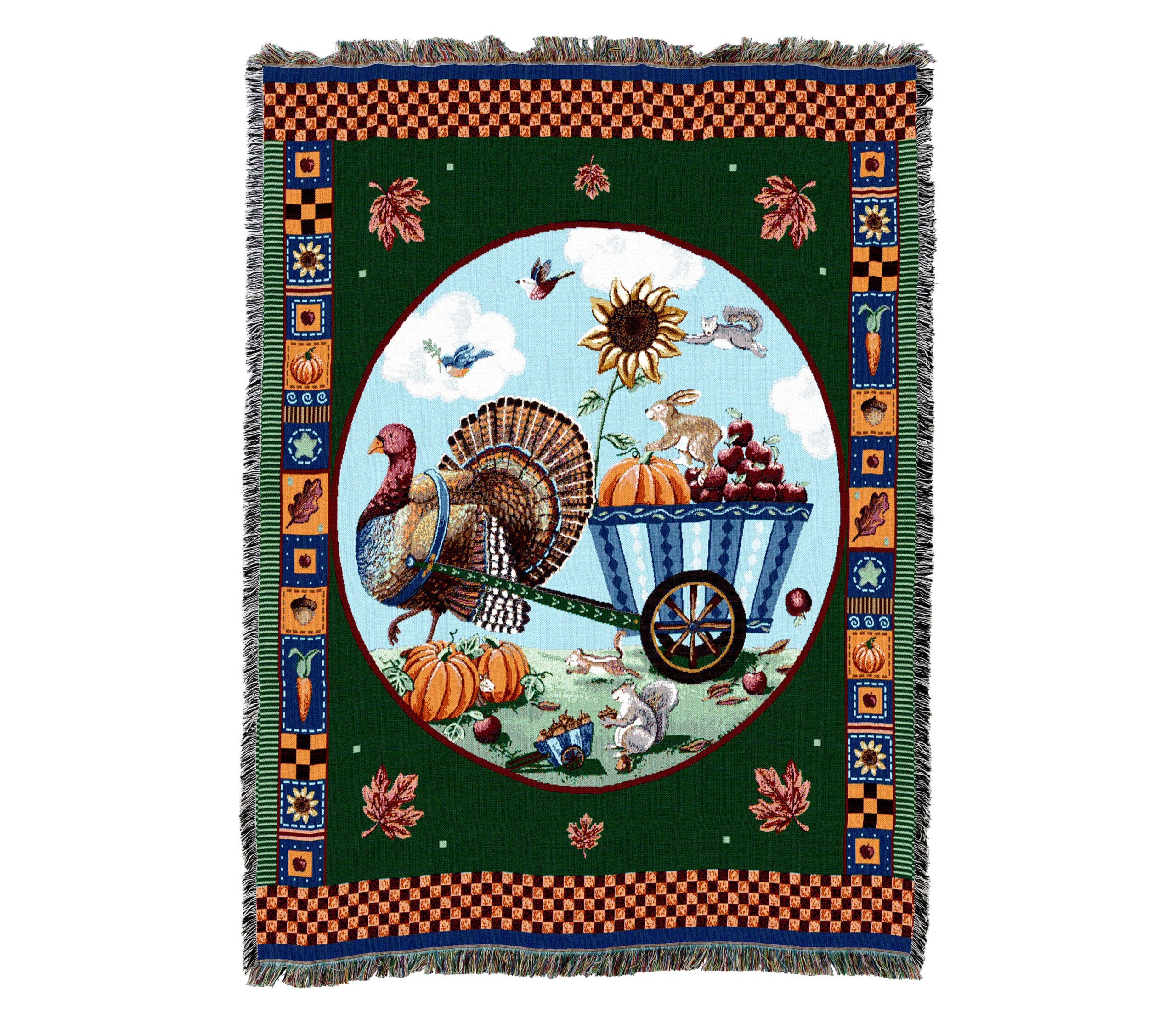 Turkey Thanksgiving Coco Dowley Blanket