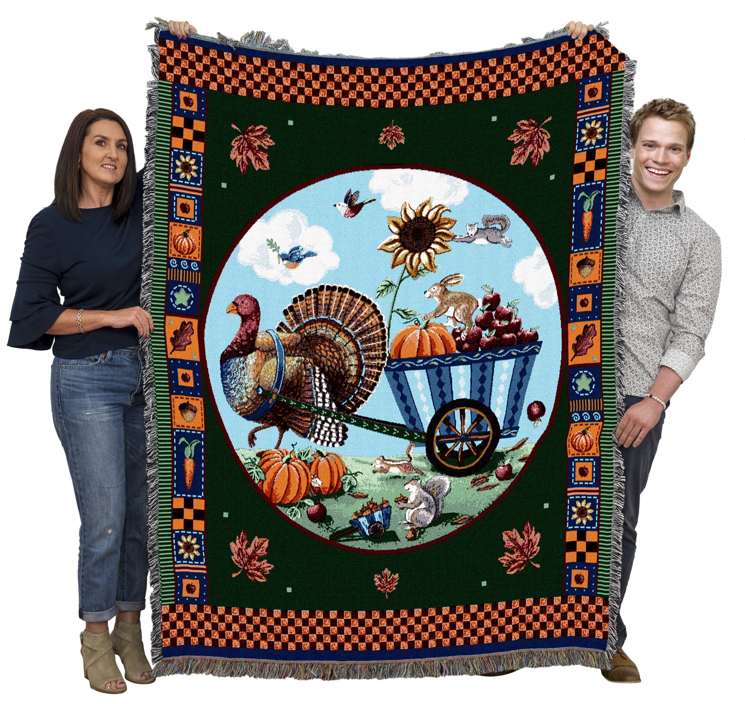 Turkey Thanksgiving Coco Dowley Blanket