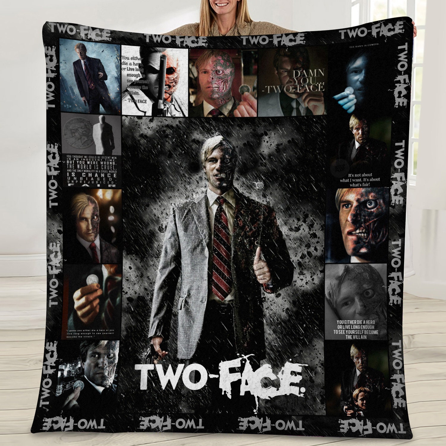 Two-Face Dc Villains Dc Fan Movie Blanket