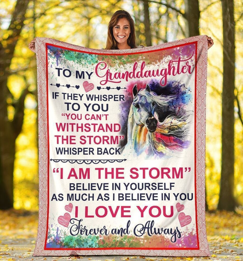 Unicorn Gift For Granddaughter I Love You Forever And Aways Throw Blanket