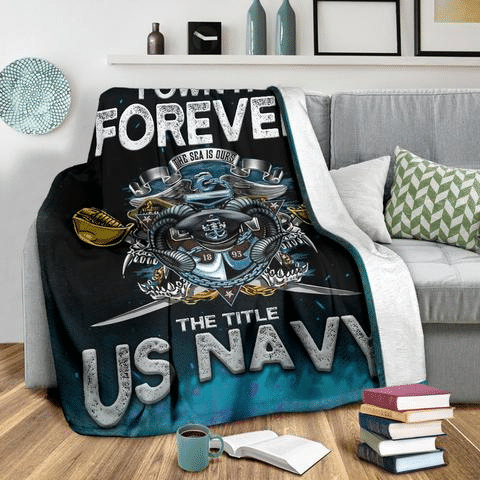 US Navy I Own It Forever Swords Throw Blanket