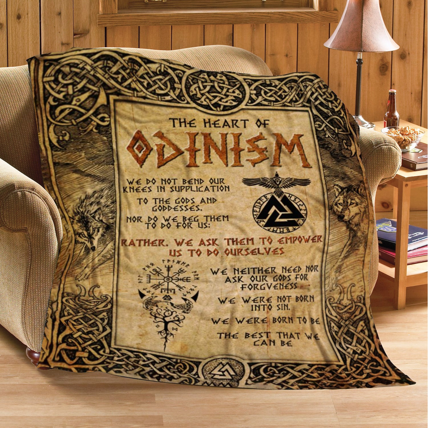 We Were Born To Be The Best The Heart Of Odinism Viking Throw Blanket