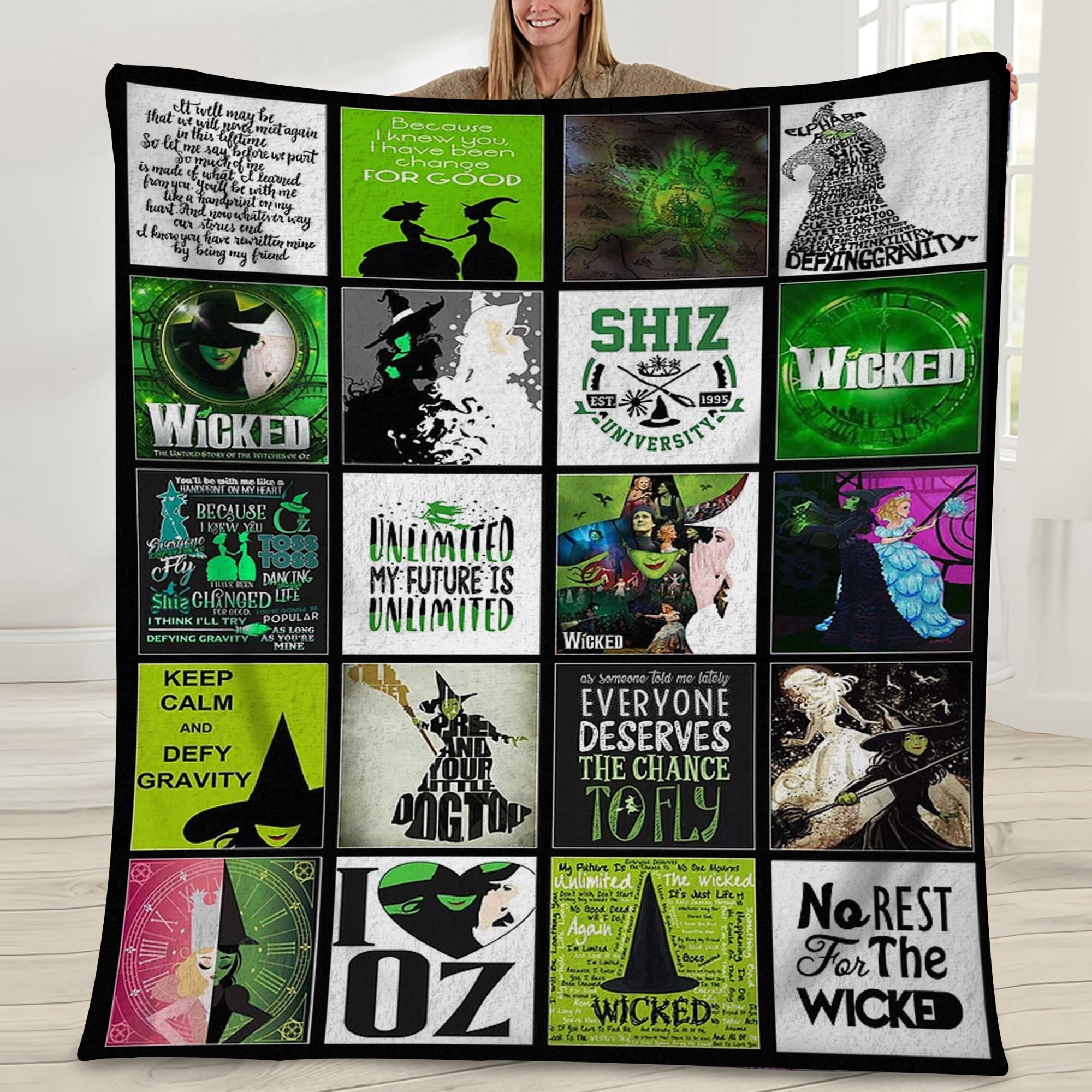 Wicked The Musical Movie Fan Blanket