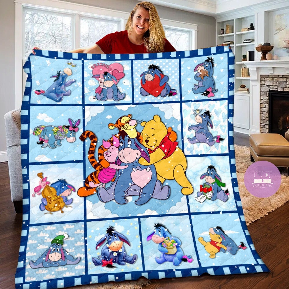 Winnie The Pooh Eeyore Christmas Gifts For Kids Fleece Blanket