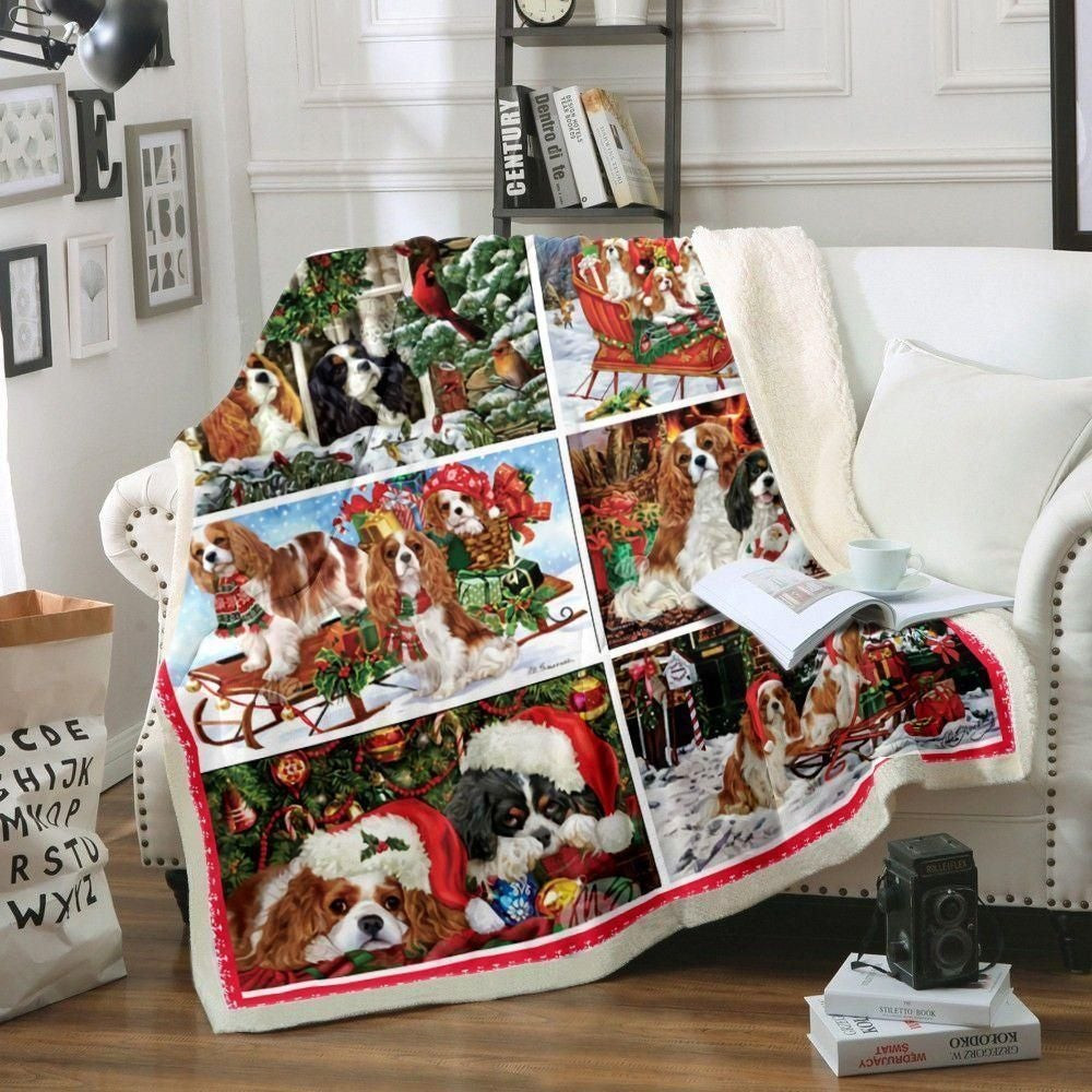 Winter Festive Decoration Christmas Dog Throw Blanket