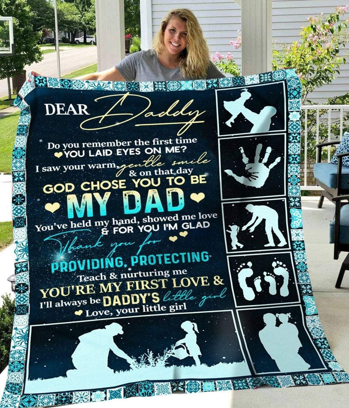 You’re My First Love I’ll Always Be Daddy’s Little Girl Throw Blanket