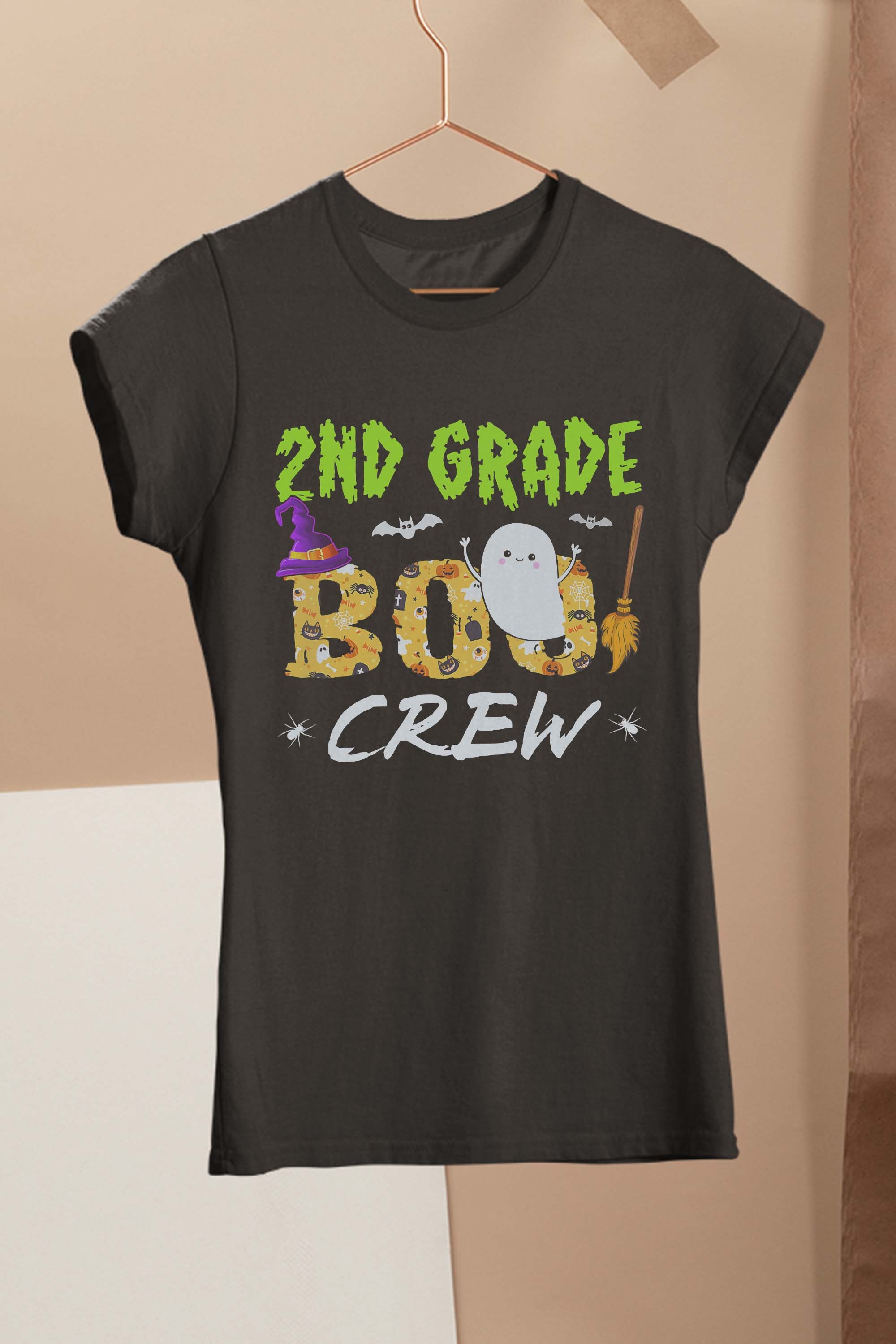 2nd Grade Boo Crew Teacher Funny Halloween Costume Gifts T-Shirt