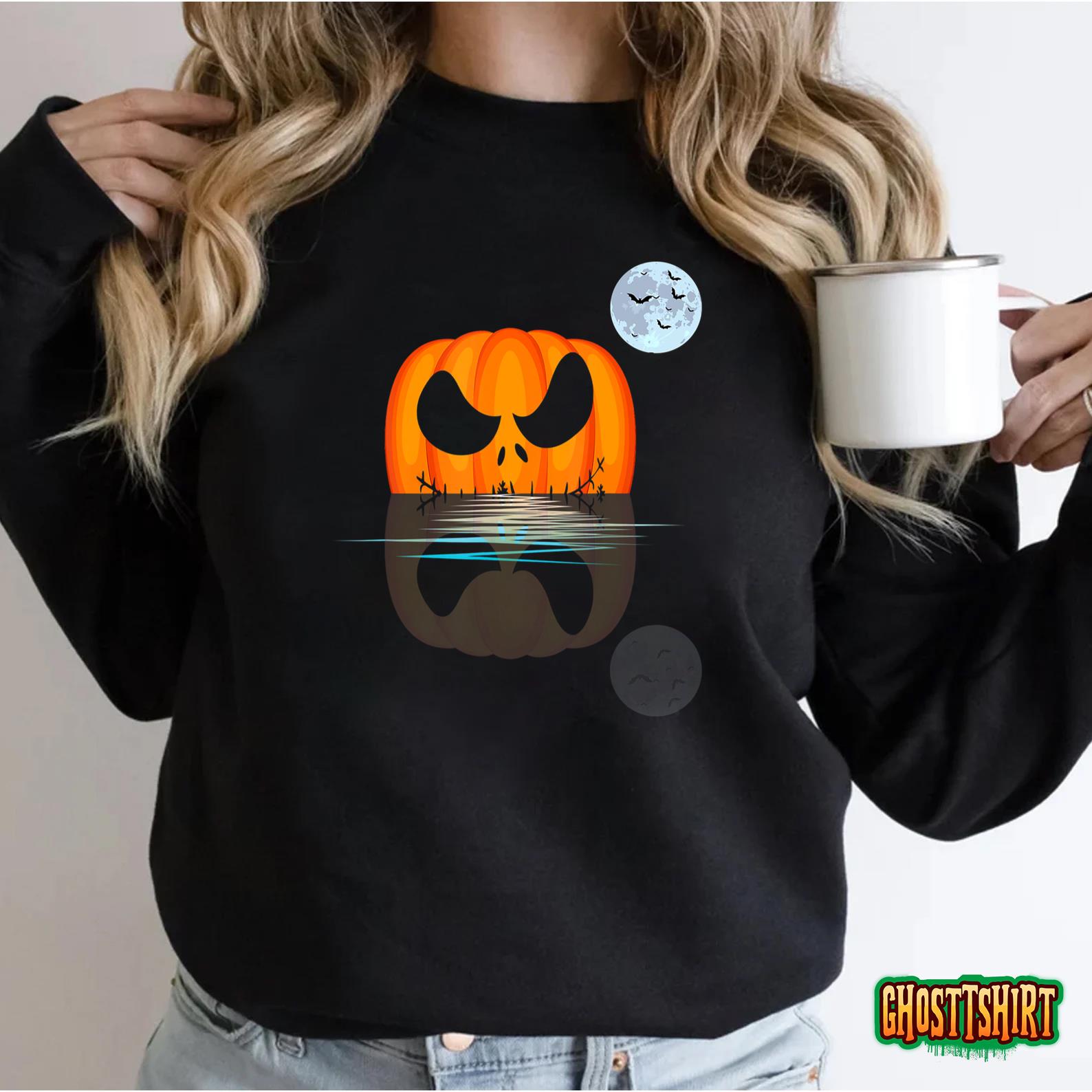 Adult Pumpkin Costume For Halloween Funny Scary Men Women T-Shirt