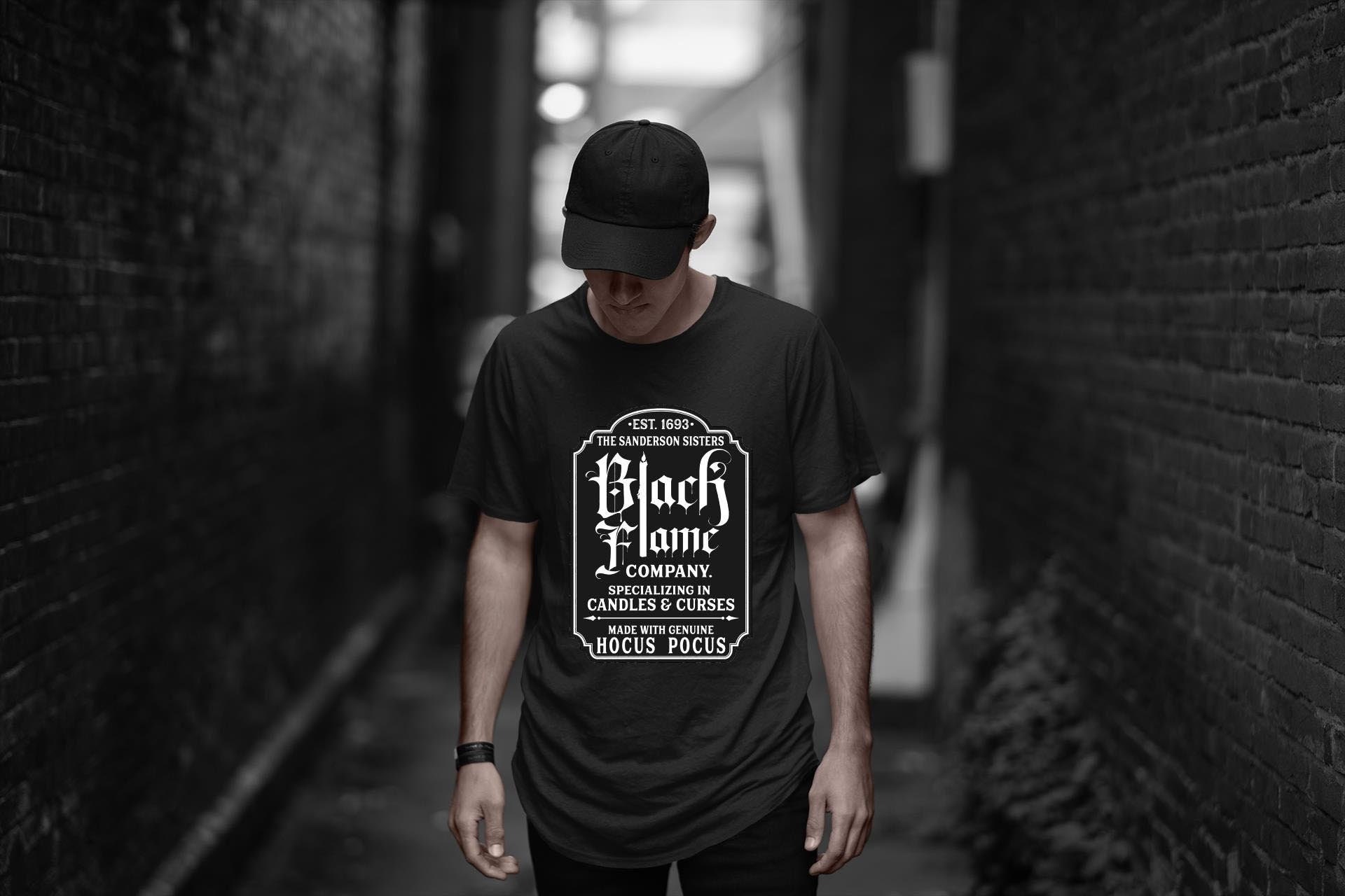 Black Flame Company Label Parody T-Shirt