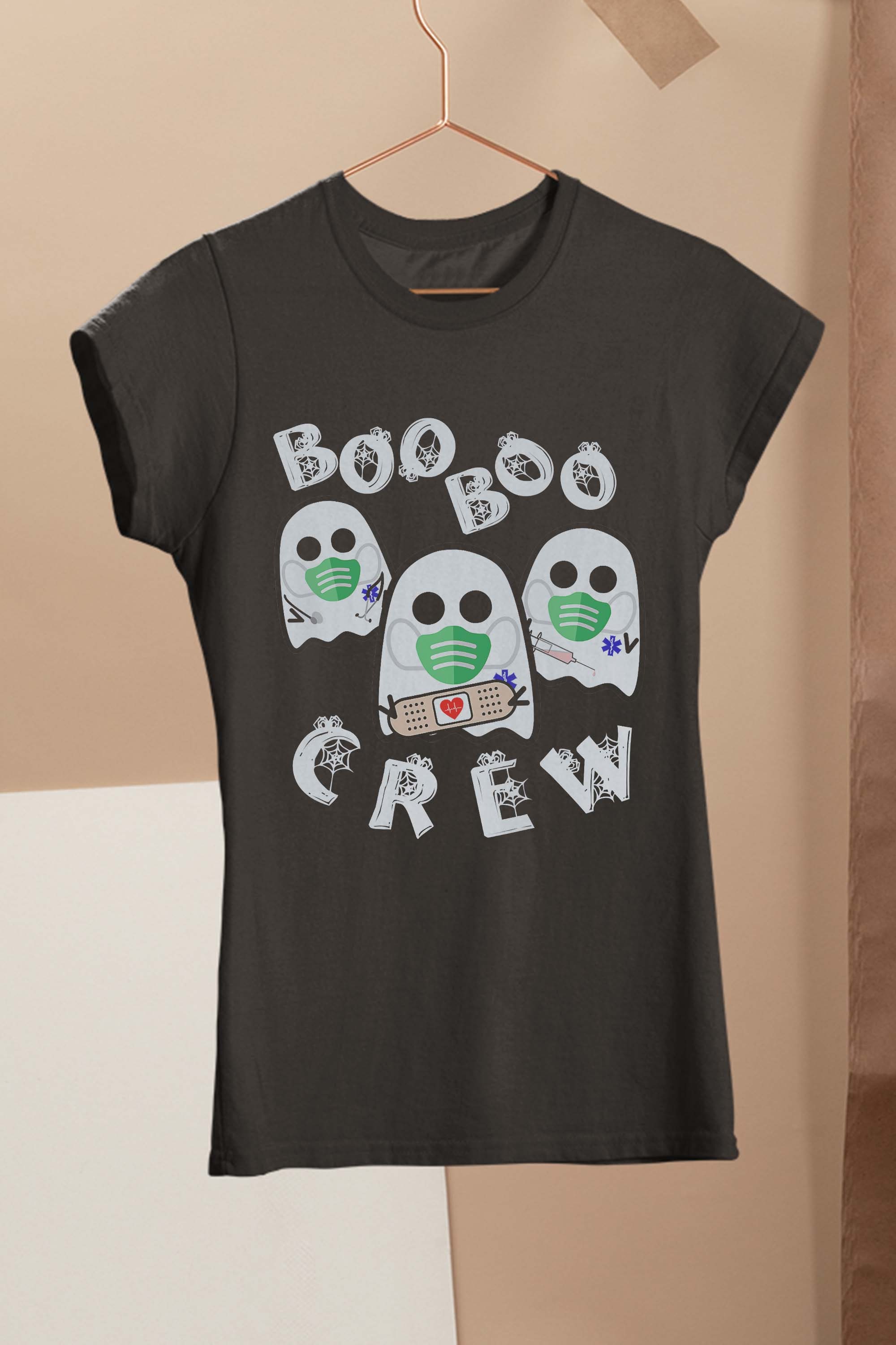 Boo Boo Crew Funny Nurse EMT Paramedic Dr Halloween T-Shirt