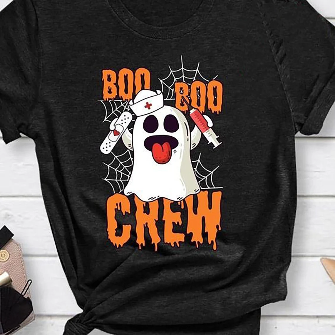 Boo Boo Crew Ghost Nurse Costume T-Shirt