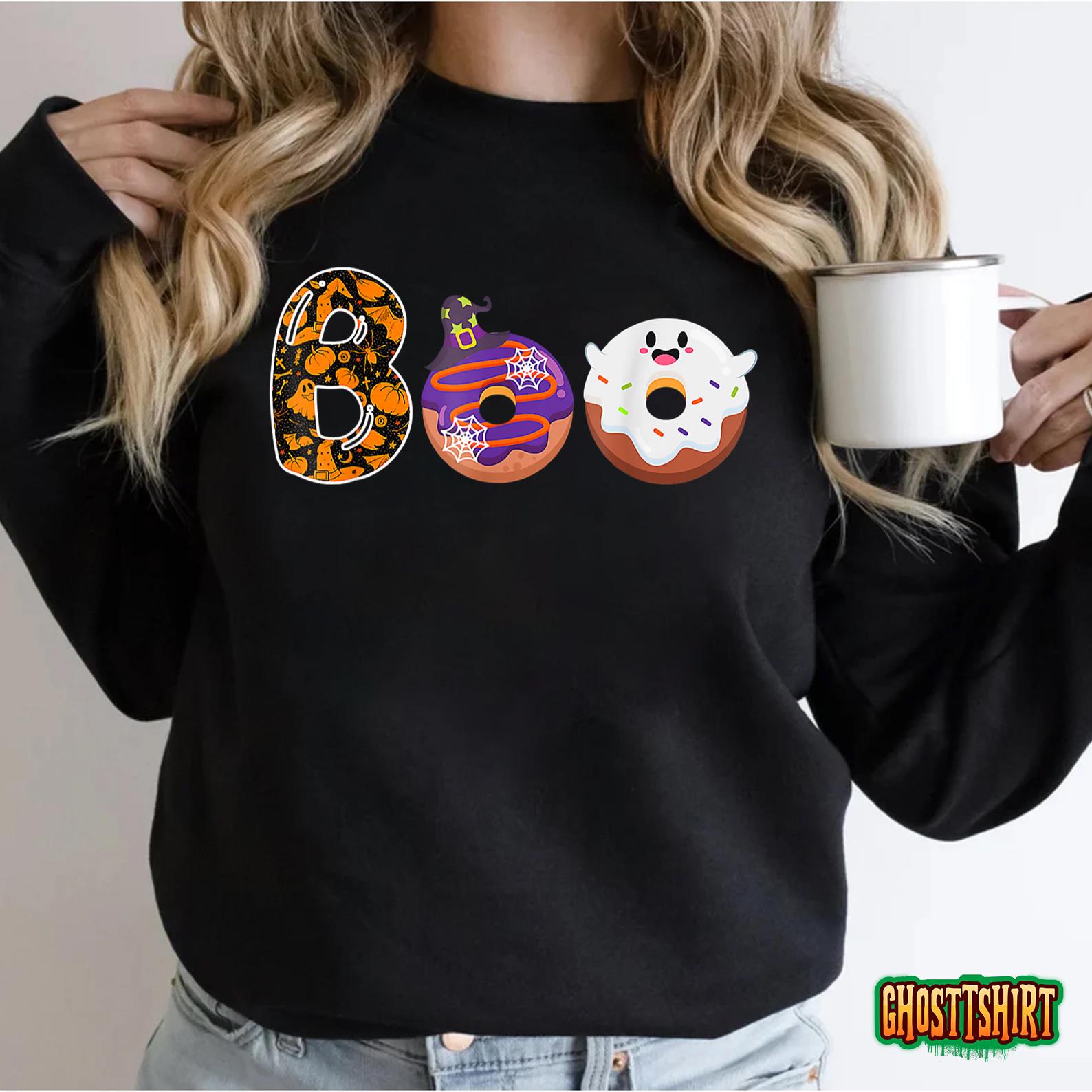 Boo Donuts Ghost Funny Halloween Donut Lovers Costume Spooky T-Shirt