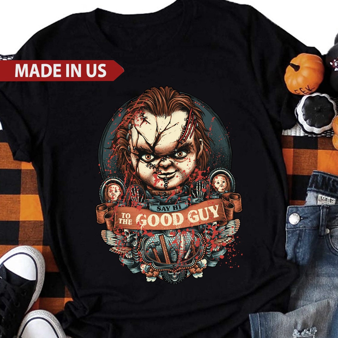 Chucky Child’s Play Say Hi To The Good Guy T-Shirt