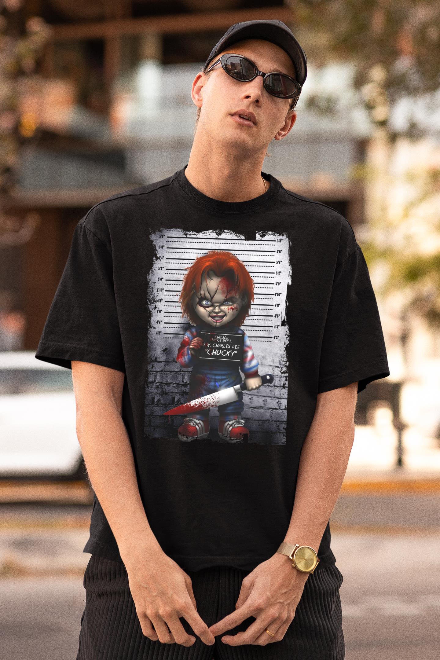 Chucky Mugshot Halloween T-Shirt