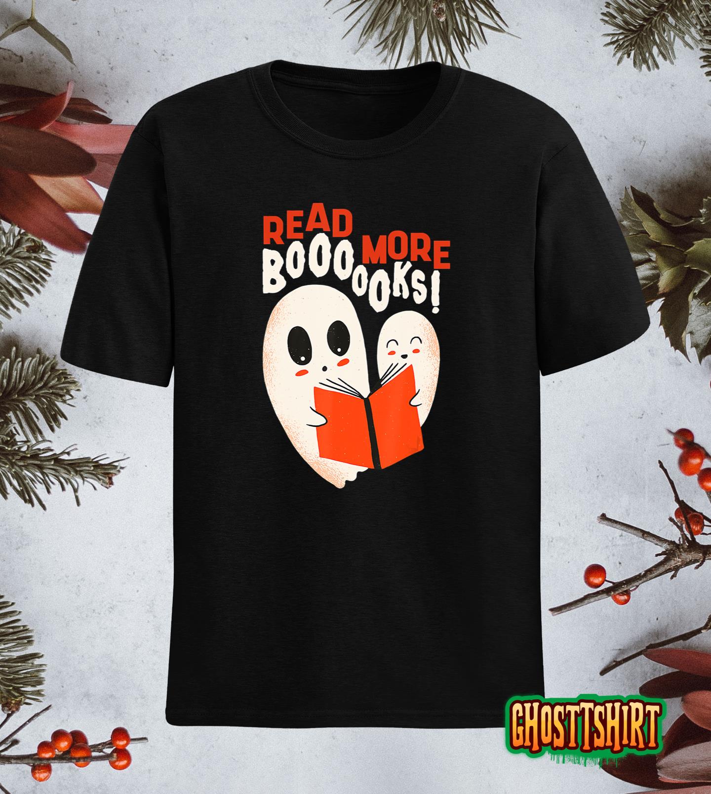 Cute BOO Read More Book Librarian English Teacher Halloween T-Shirt