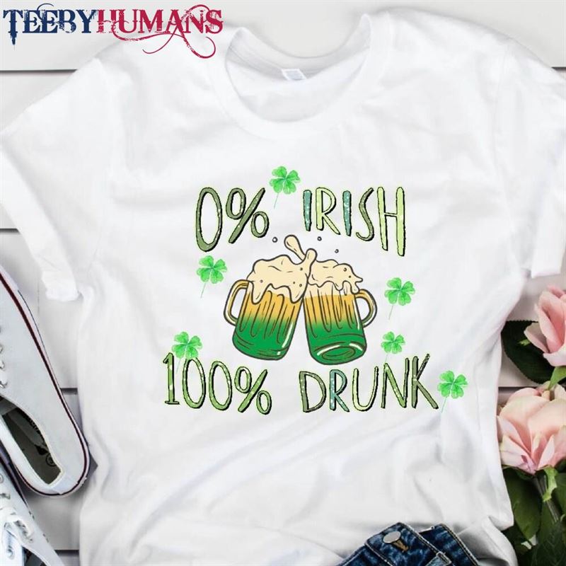 0% Irish 100 Drunk St Patrick’s Day Shirt Unisex Hoodie