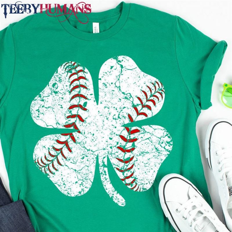 Baseball Shamrock Shirt St Patricks Day Sweatshirt Hoodie