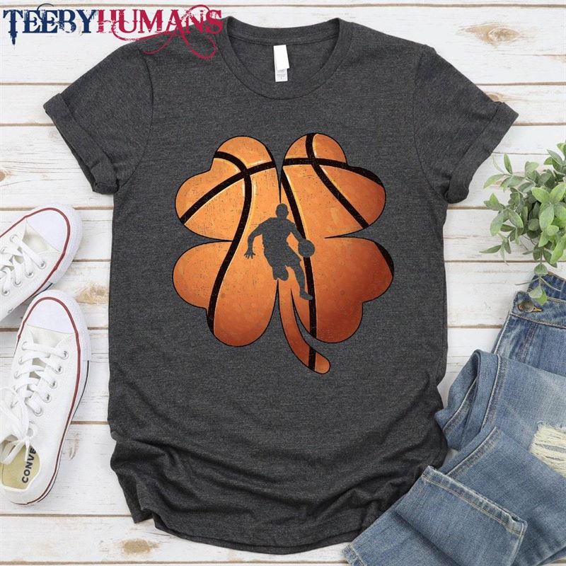 Basketball Sports Shamrock St Patricks Day Men Women Kids T-Shirt Sweatshirt