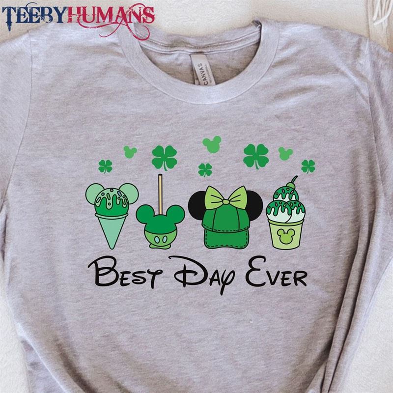 Best Day Ever T-Shirt Snacks St Patrick Shirt Carnival Food Green Tee Unisex