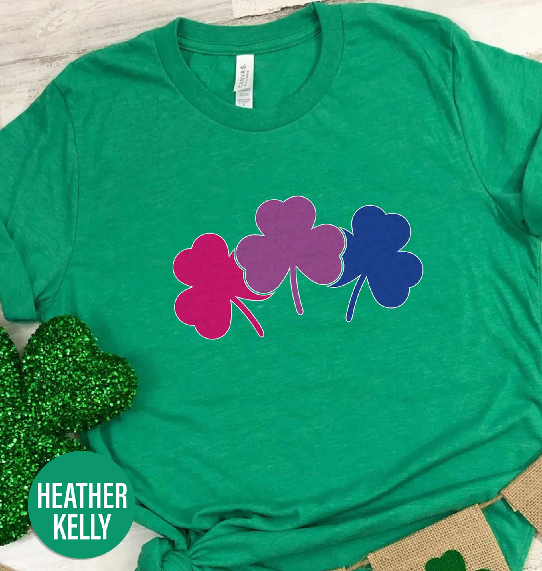 Bi Three Leaf CLover St. Patrick’s Day T shirt