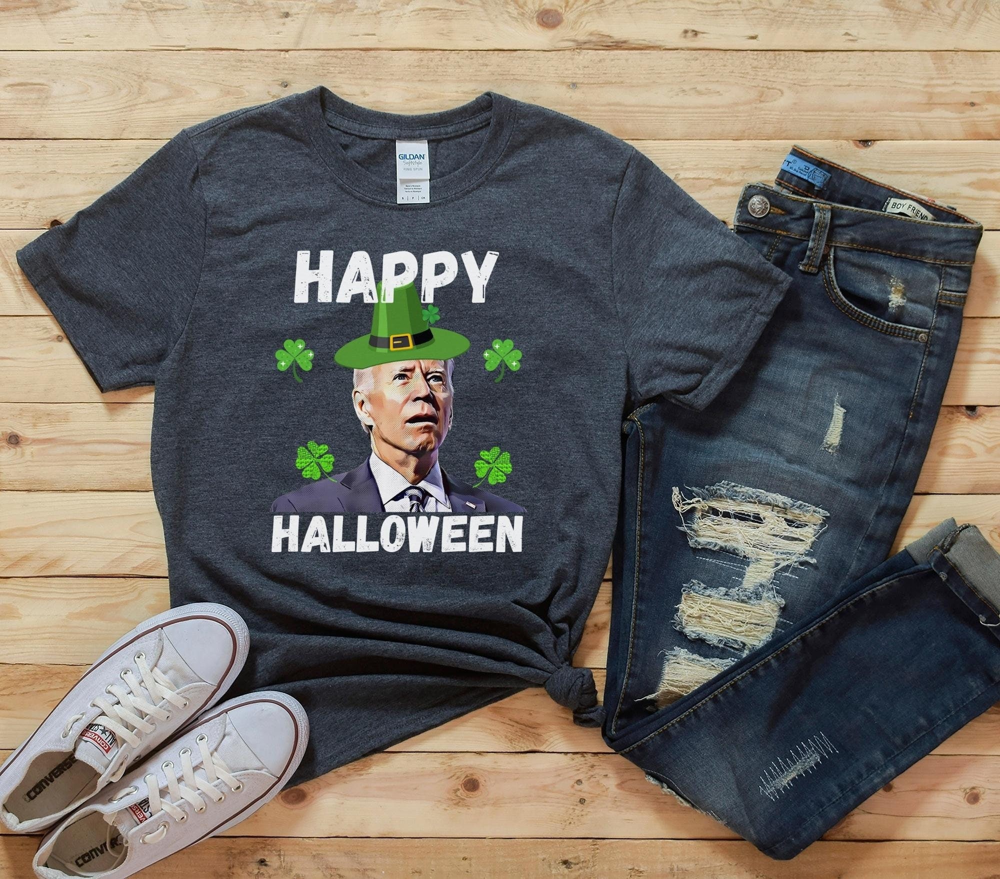 Biden St Patricks Day FJB Republican Anti Leprechaun T Shirt