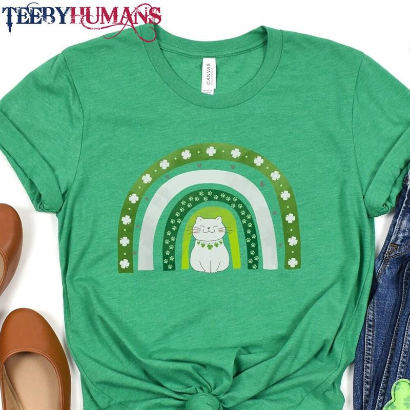 Cat St Patricks Day Shirt Patrick T-Shirt Sweatshirt