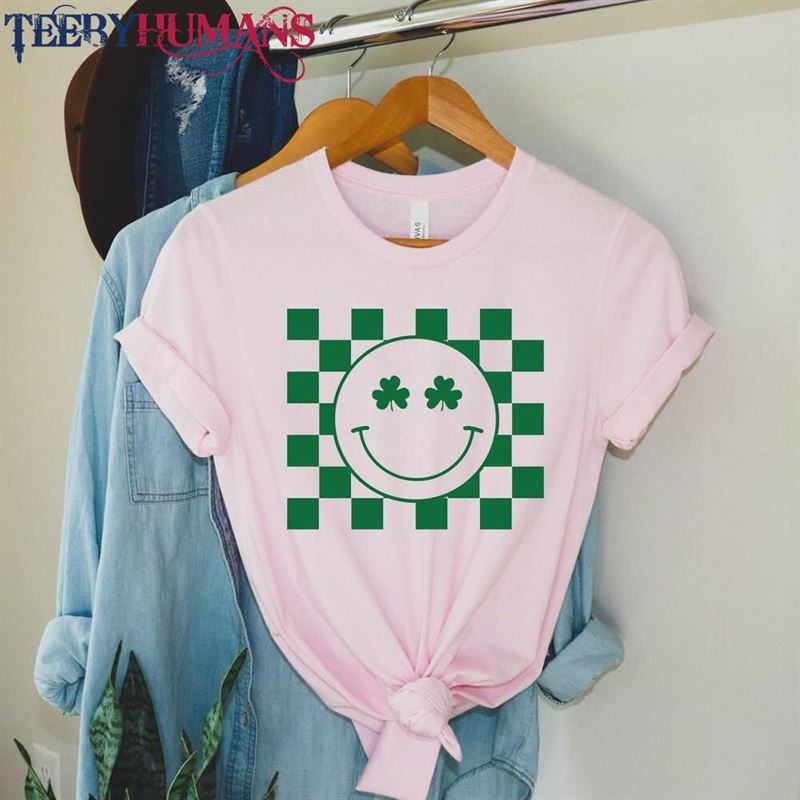 Checkered Smiley Shirt T-Shirt St Patrick Hoodie Classic