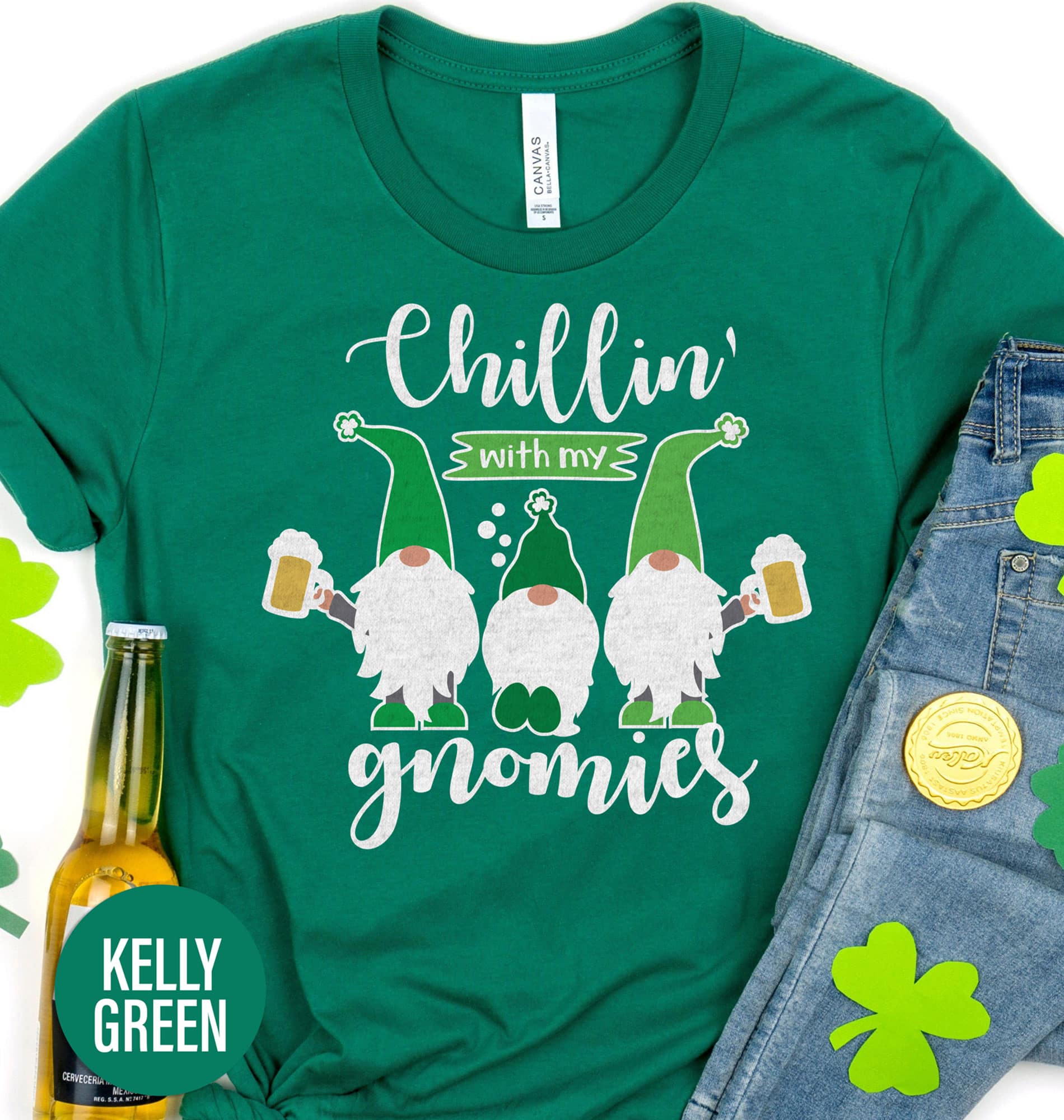 Chillin with my Gnomies St. Patrick’s Day T shirt