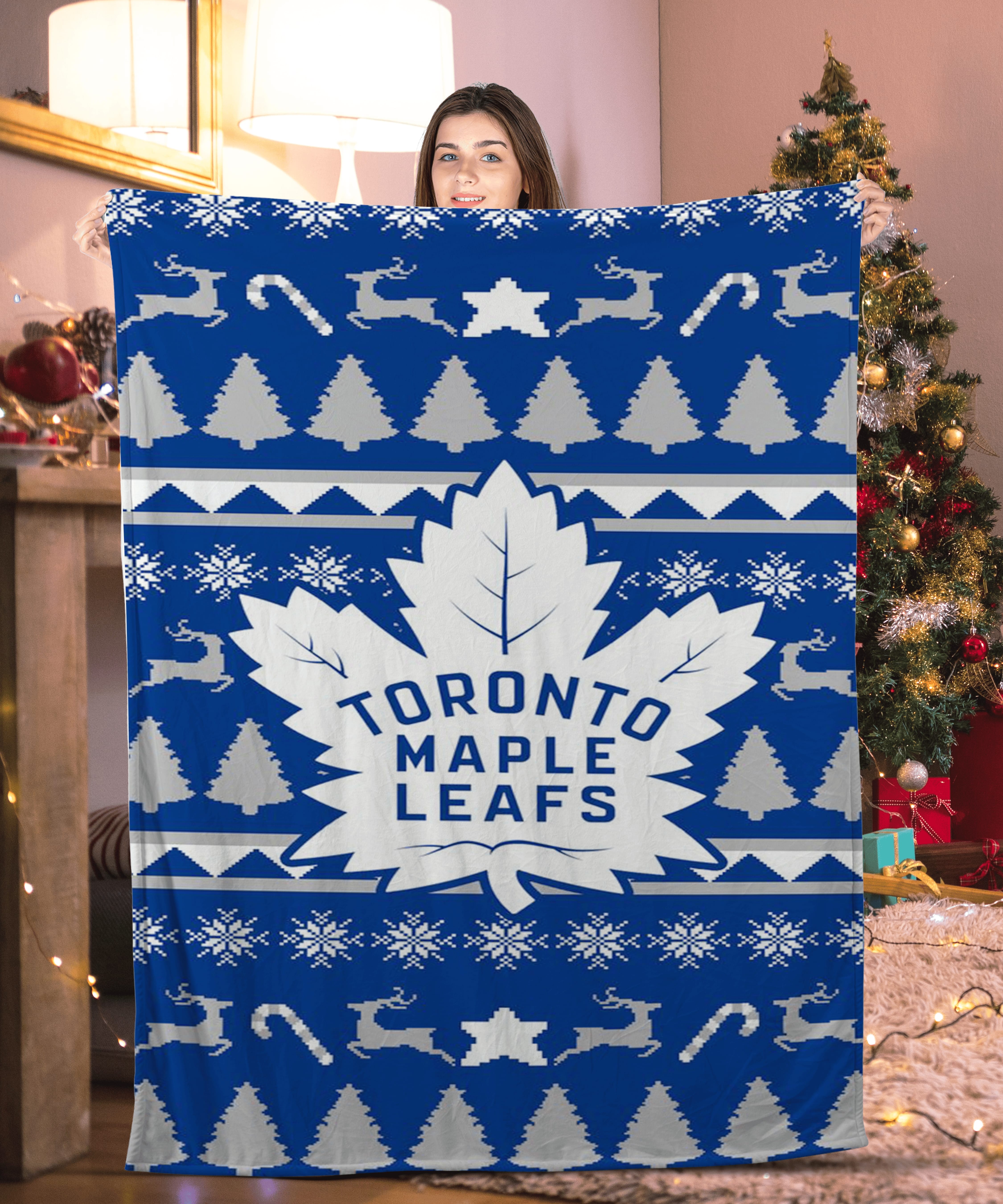 Christmas decorations Toronto Maple Leafs Blanket