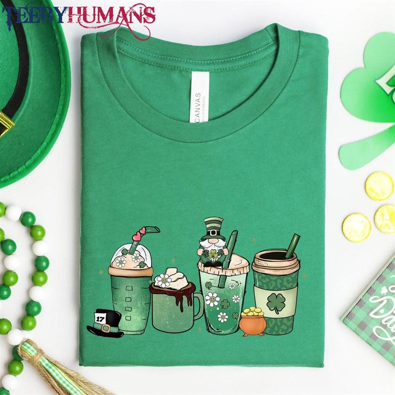 Coffee Gnome Shirt St Patrick’s Day Hoodie Sweatshirt