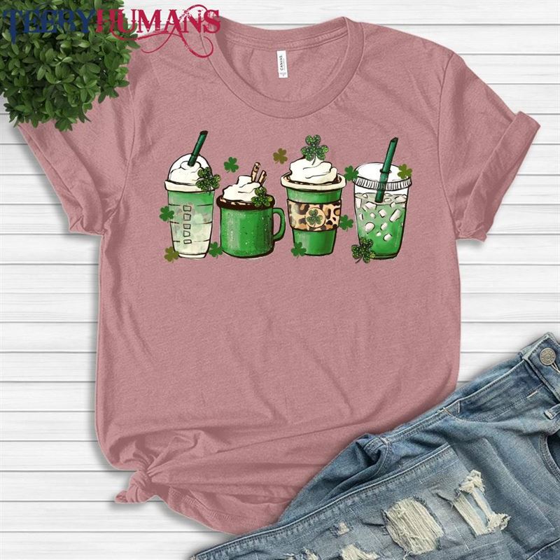 Coffee St Patricks Day Shirt Womens Cute Patty’s T-Shirt Classic