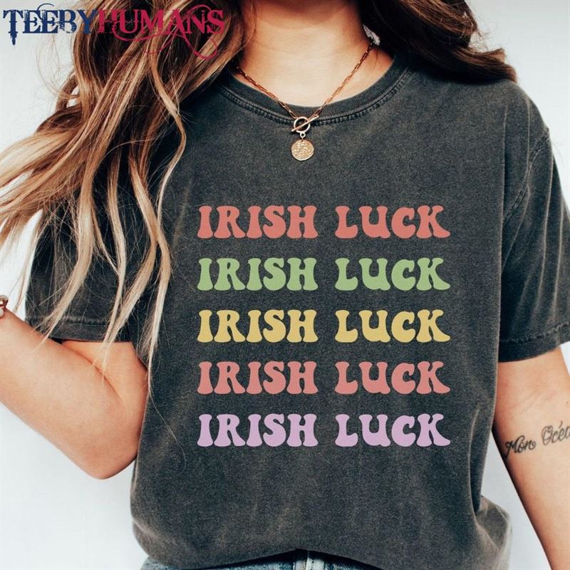 Comfort Colors St Patricks Day Shirt Retro Pattys Lucky Charm Hoodie Unisex