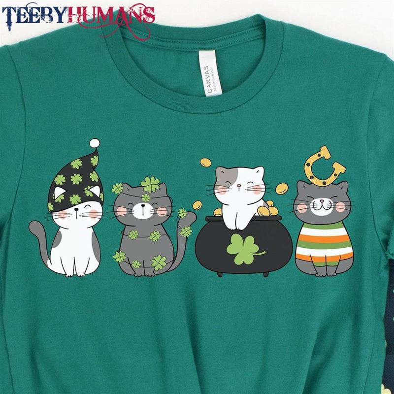 Cute Cat Lover St Patrick’s Day T-Shirt Patty Classic