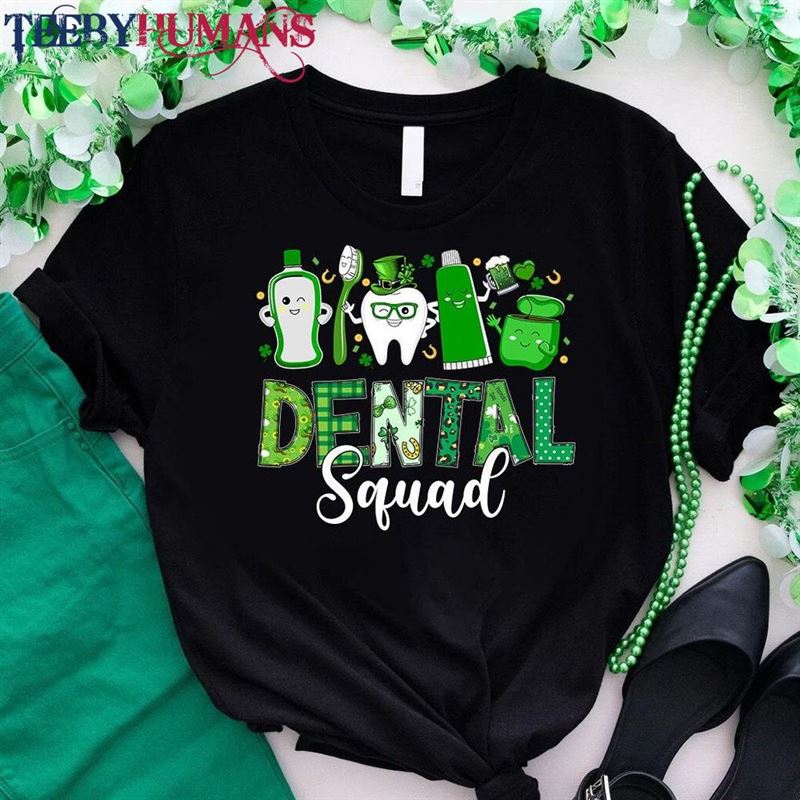 Dental Squad Shirt Funny St Patrick Hygienist Assistant Gift Unisex Sweatshirt