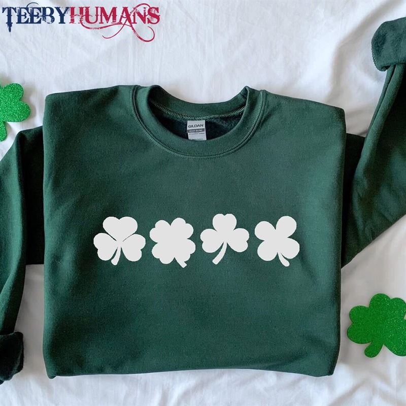 Embossed St Patricks Day Sweatshirt Women’s Paddy Classic Hoodie