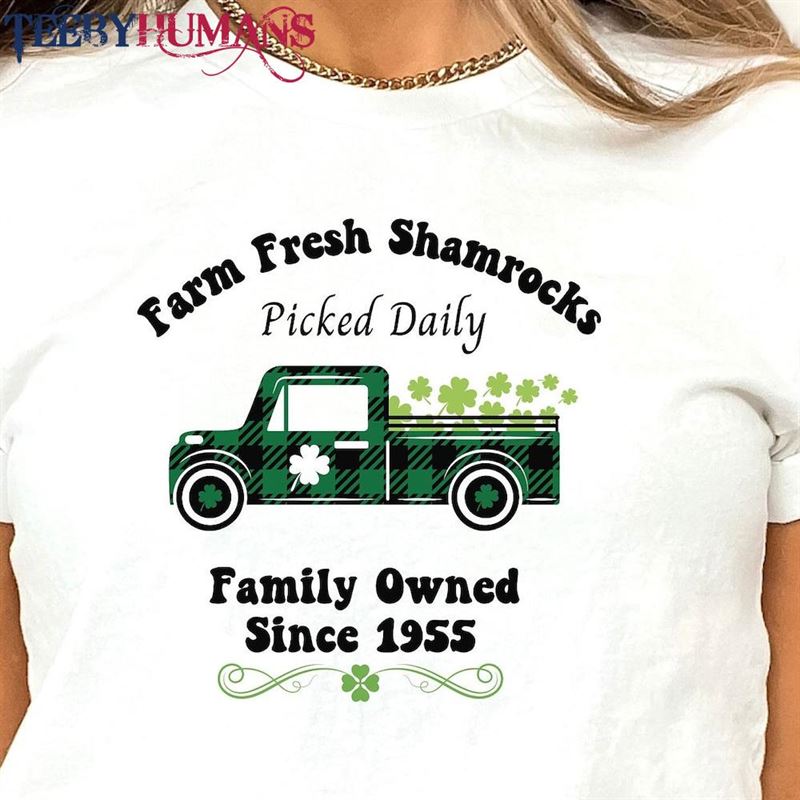 Farm Fresh Shamrocks T-Shirt St Patrick’s Day Hoodie Classic