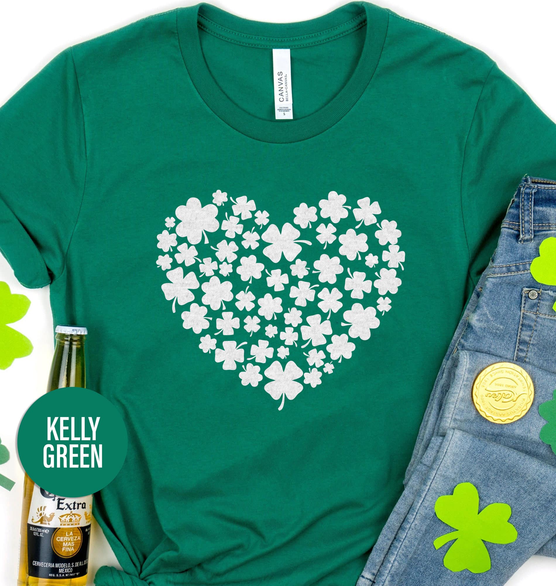 Four Leaf Clover Heart St. Patrick’s Day T shirt