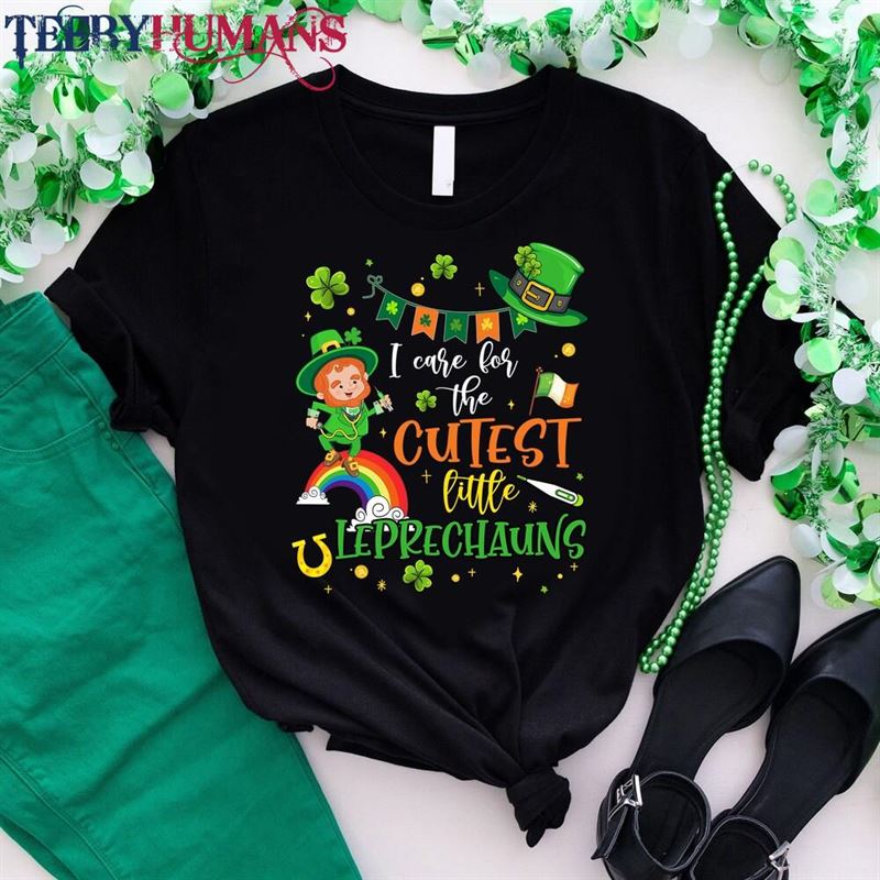 Funny Nicu Nurse Care For Little Leprechauns St Patricks Day T-Shirt Patrick Hoodie