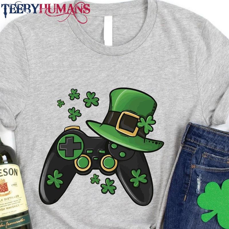 Gamer St Patricks Day Shirt Irish Tee Men Sweatshirt T-Shirt