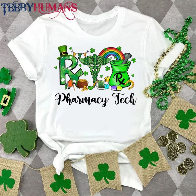 Happy St Patrick’s Day Pharmacy Tech Shirt Lucky Technician Unisex Classic