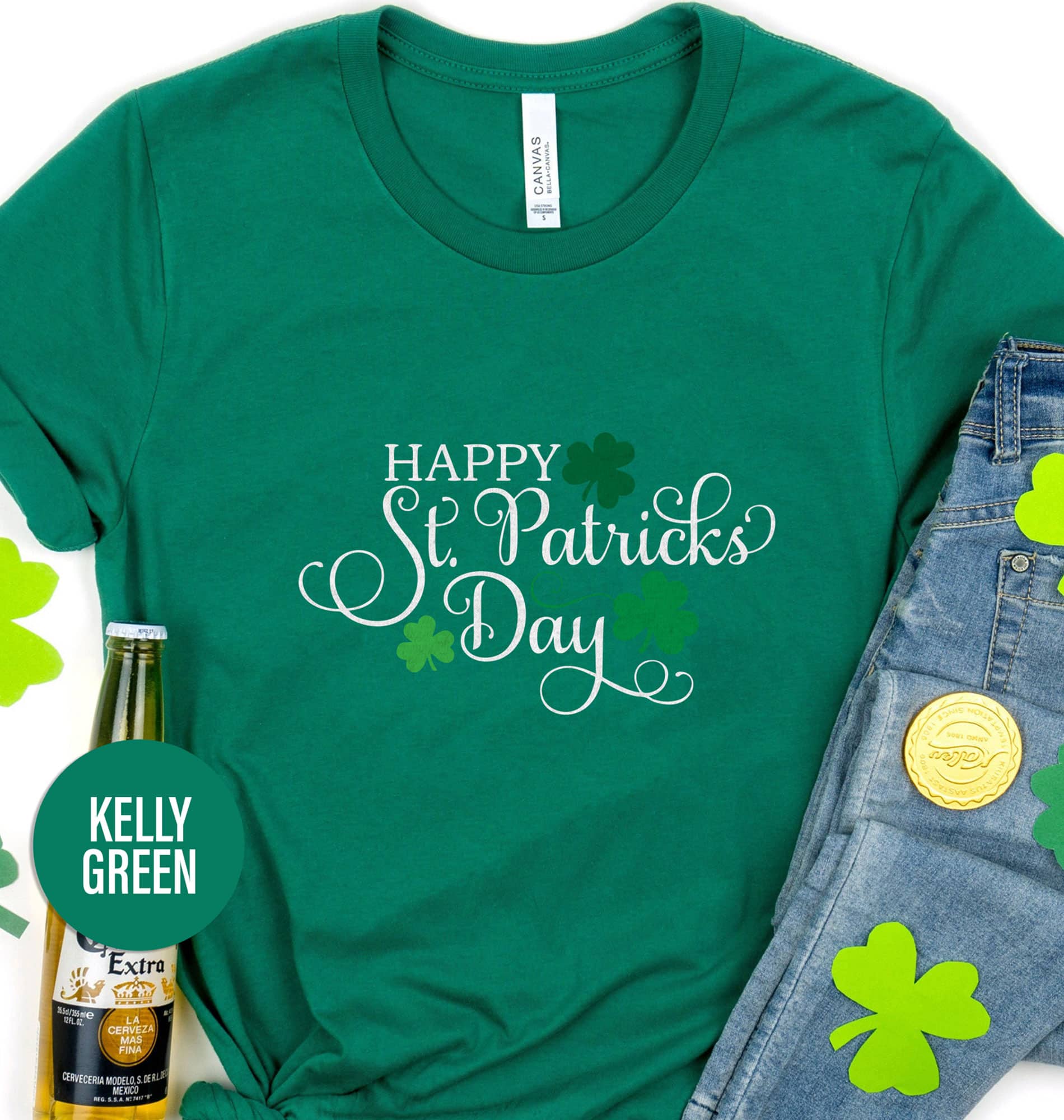 Happy St. Patricks Day Three Clovers Tee St. Patrick’s Day T shirt