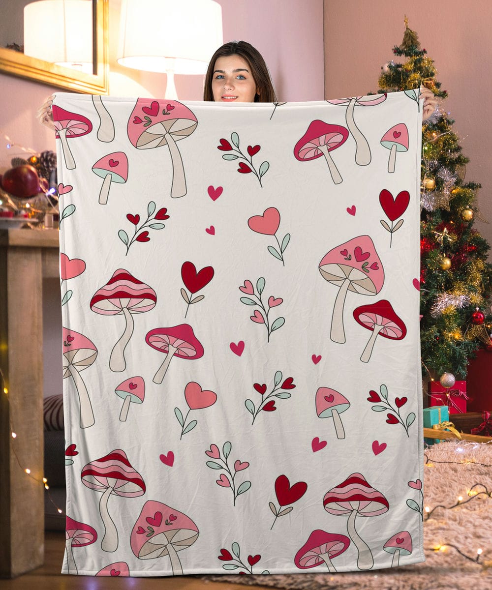 Hearted Mushroom Blanket