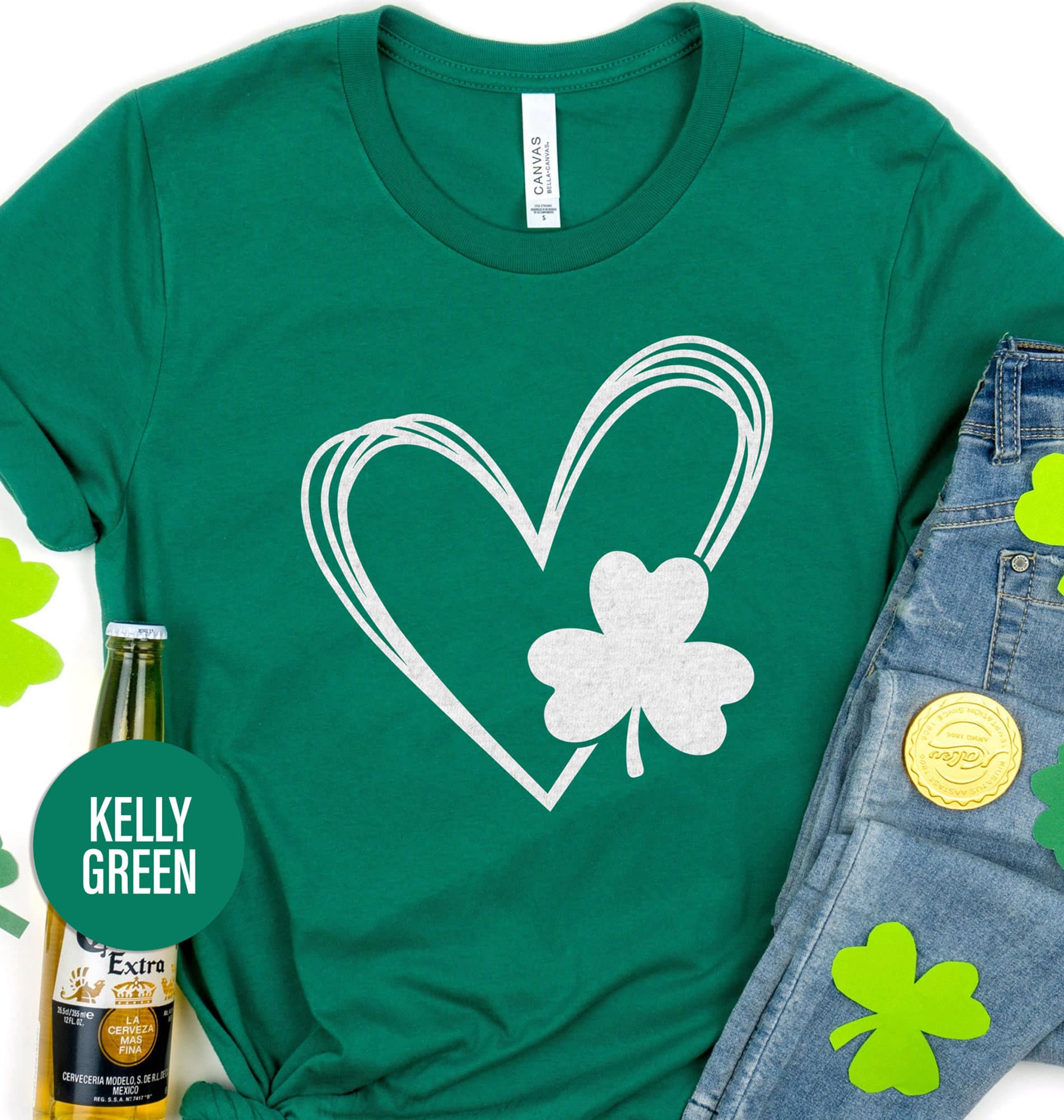 Heartful Clover Tee St. Patrick’s Day T shirt