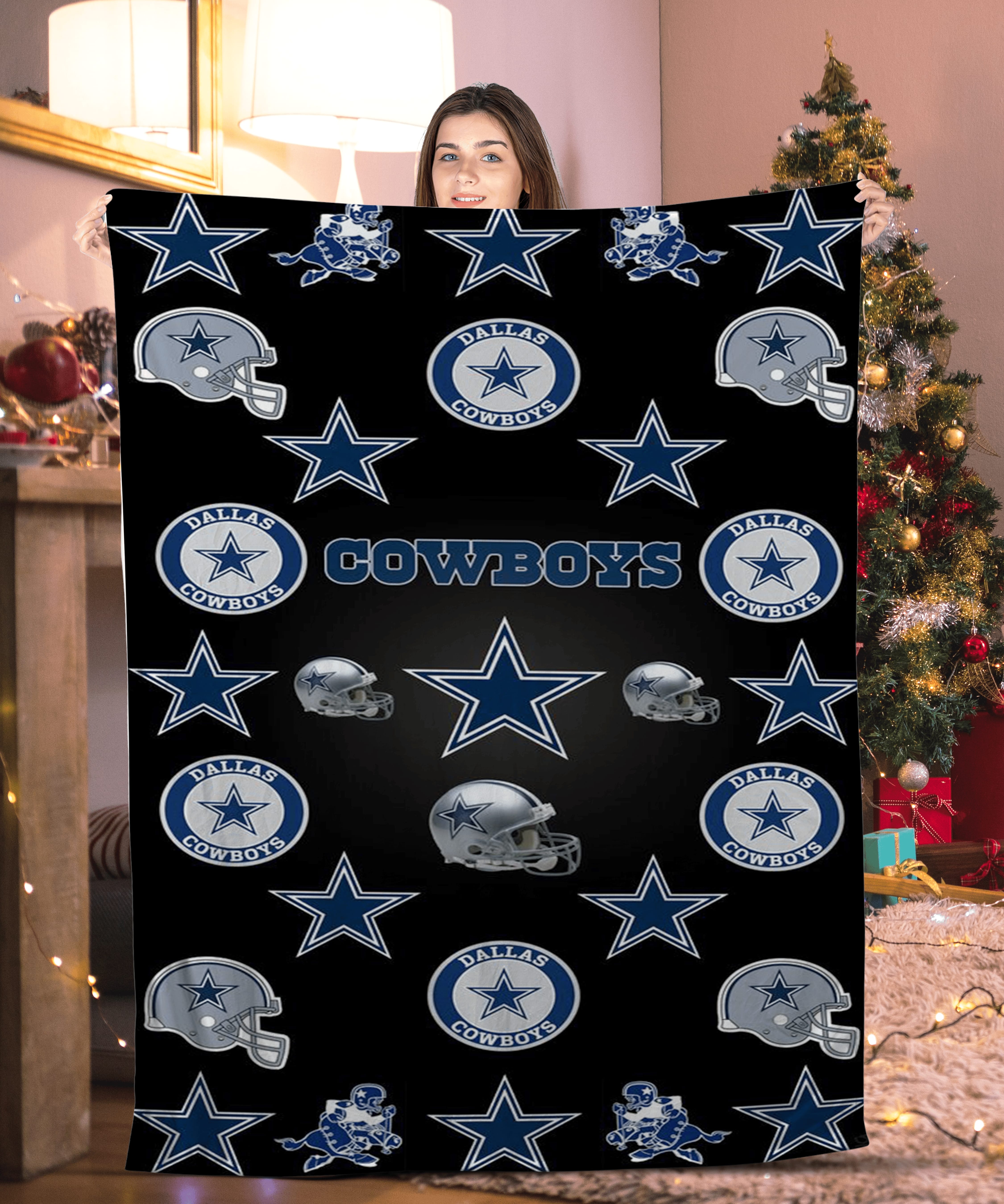 Helmet And Logo NFL Dallas Cowboys Blanket