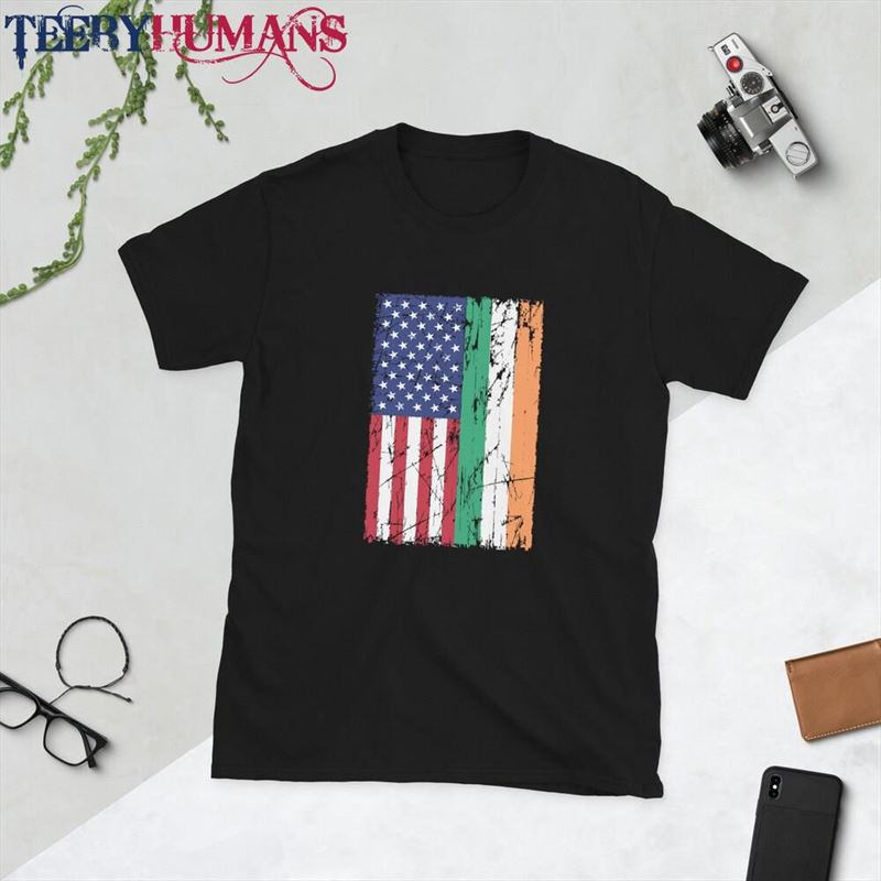 Irish American Flag Ireland St Patricks Day Unisex T Sweatshirt T-Shirt