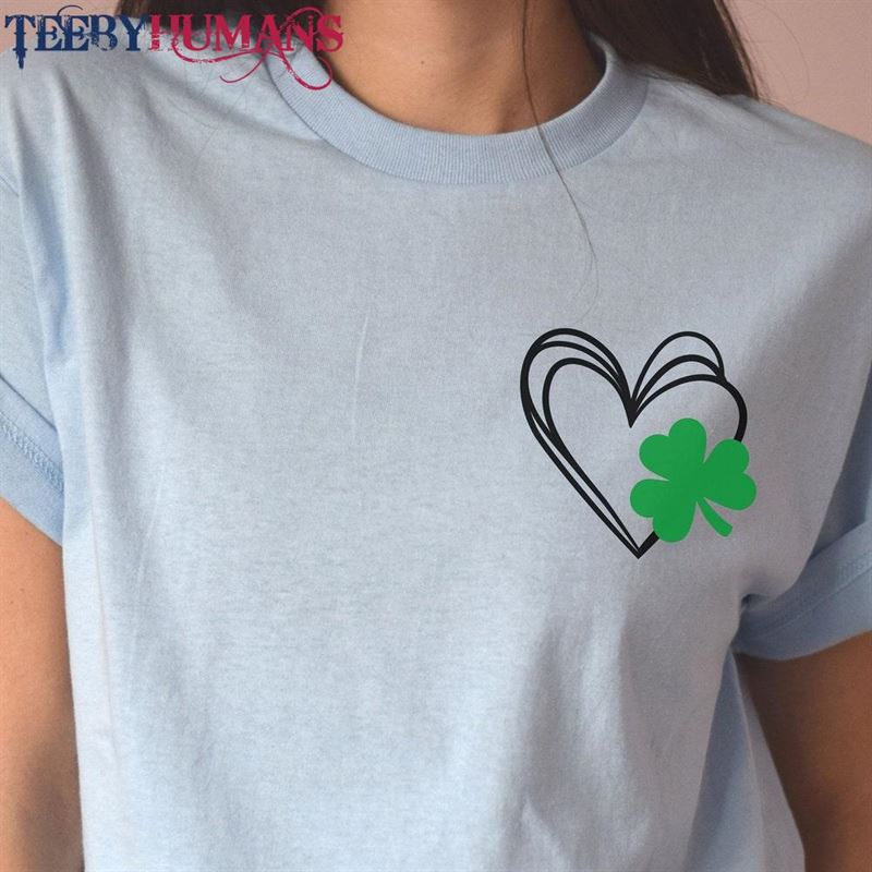 Irish Heart Shamrock Shirt St Patricks Day Classic Hoodie