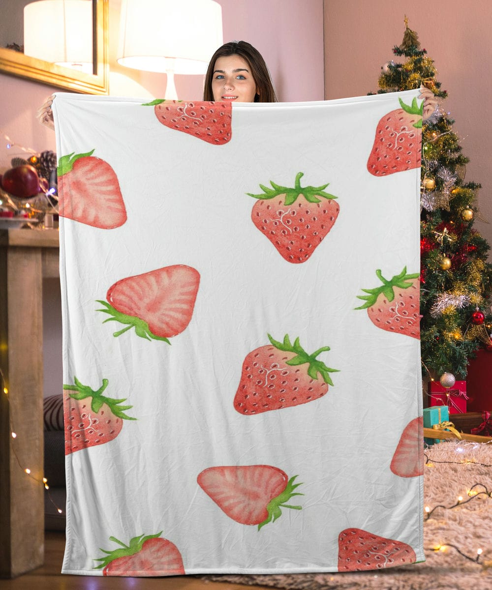 Juicy Strawberries Strawberry Blanket