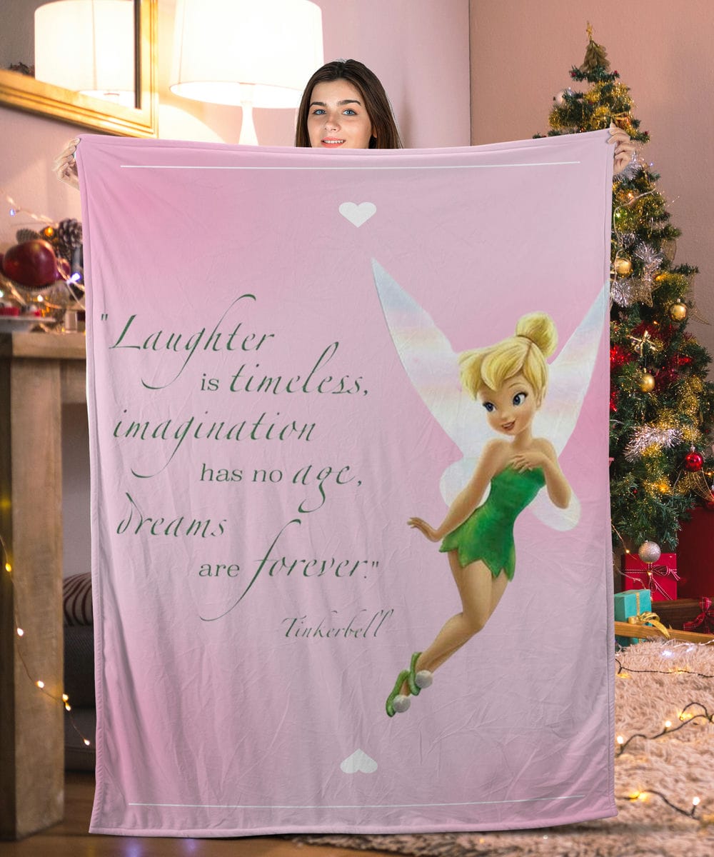 Laughter is Timeless Tinkerbell Blanket