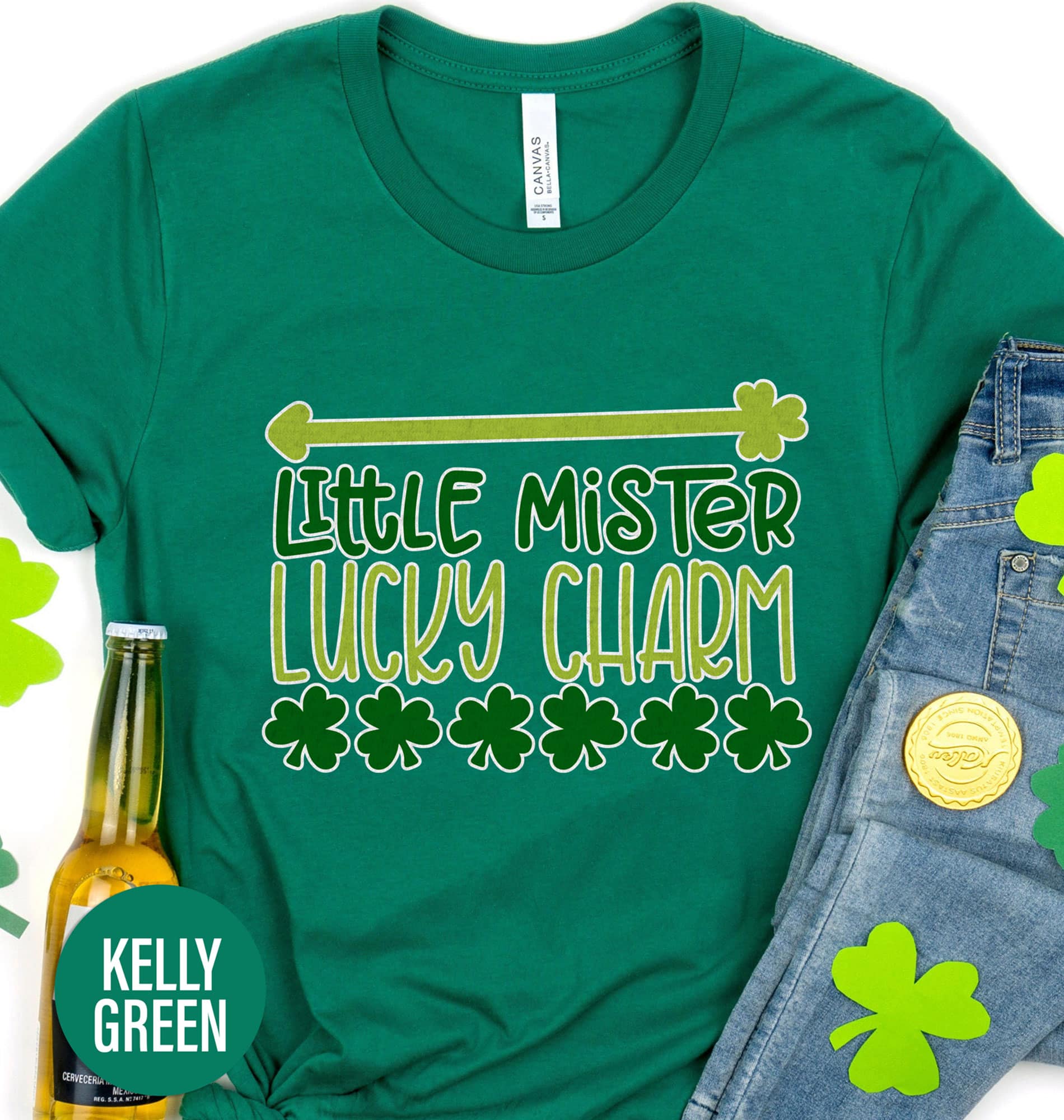 Little Miss Lucky Charm St. Patrick’s Day T shirt